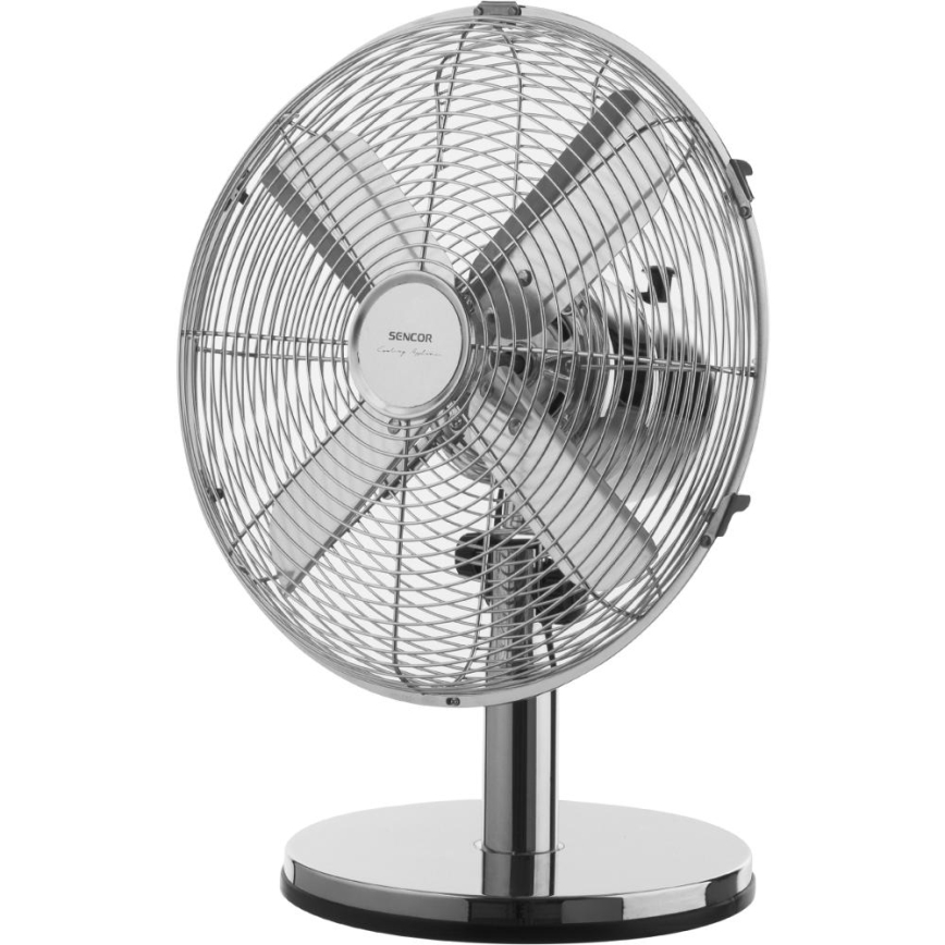Sencor - Stolný ventilátor 35W/230V lesklý chróm