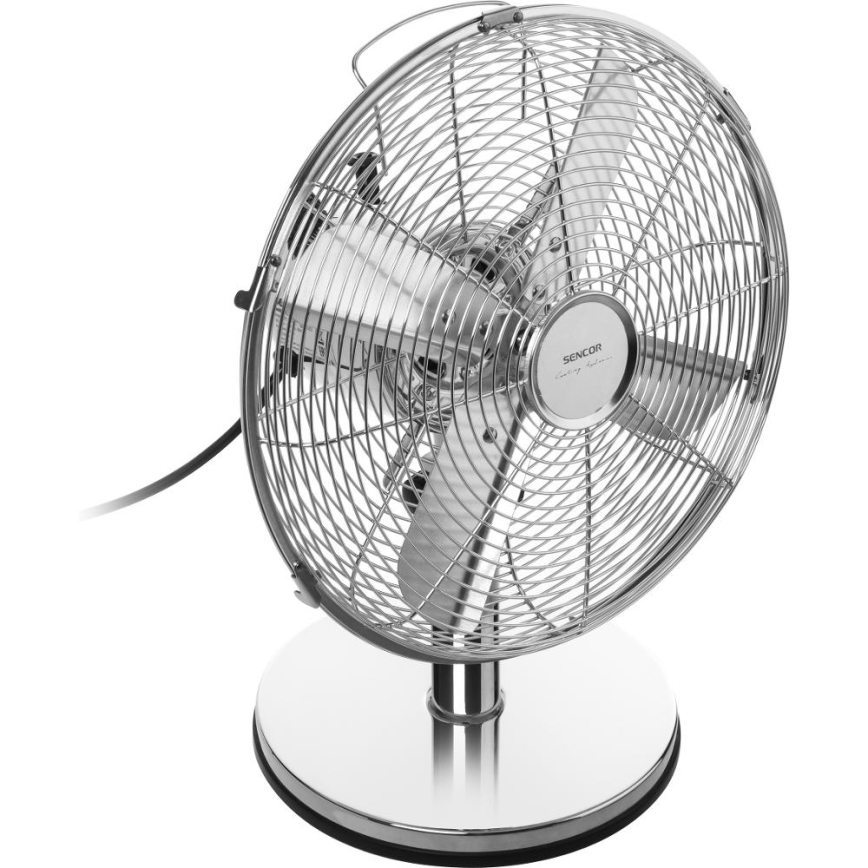 Sencor - Stolný ventilátor 35W/230V lesklý chróm