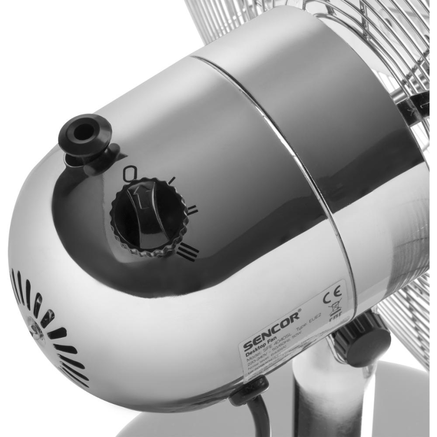 Sencor - Stolný ventilátor 50 W/230 V lesklý chróm