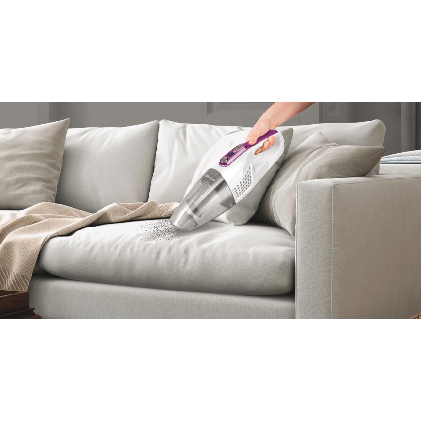 Sencor - Tyčový vysávač s elektrickou rotačnou kefou 2v1 110W/14,8V 2200 mAh biela