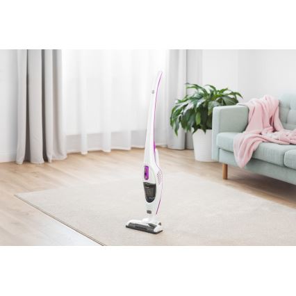 Sencor - Tyčový vysávač s elektrickou rotačnou kefou 2v1 110W/14,8V 2200 mAh biela