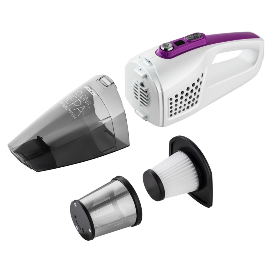 Sencor - Tyčový vysávač s elektrickou rotačnou kefou 2v1 110W/14,8V 2200 mAh biela