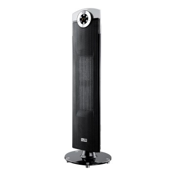Sencor - Ventilátor s keramickým vykurovacím telesom 1300/2500W/230V čierna + diaľkové ovládanie