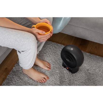 Sencor - Ventilátor s výhrevným telesom 1200/2000W/230V čierna