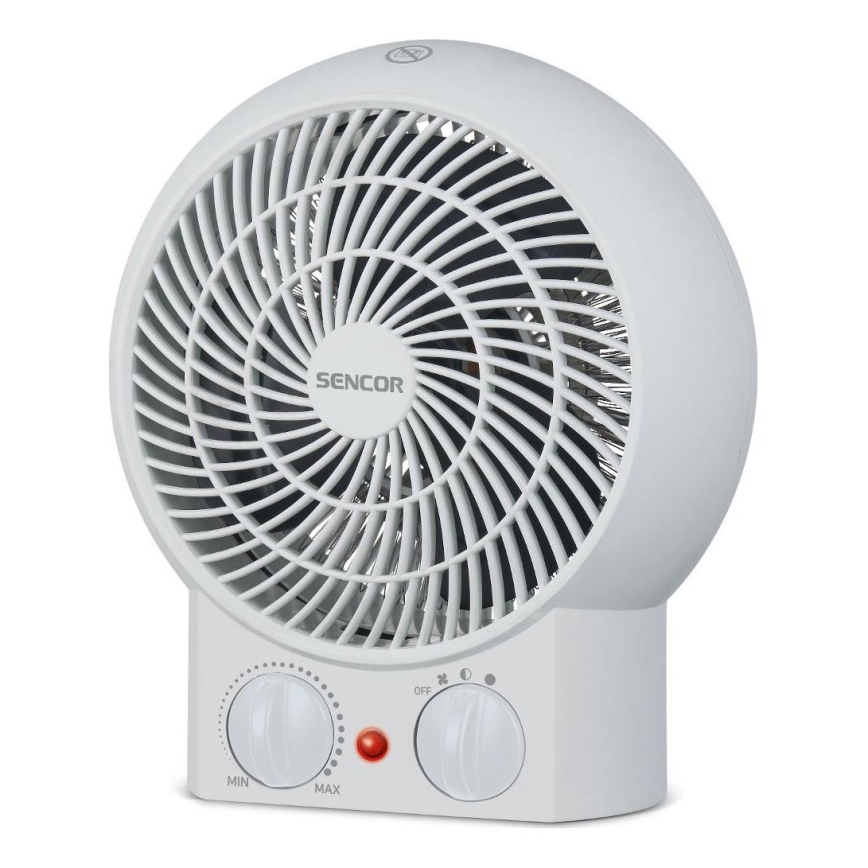 Sencor - Ventilátor s vykurovacím telesom 1200/2000 W/230 V biela