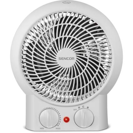 Sencor - Ventilátor s vykurovacím telesom 1200/2000 W/230 V biela