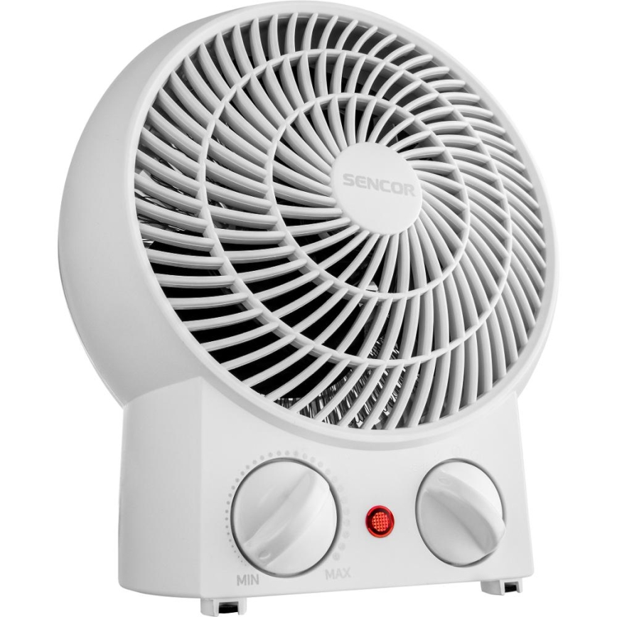 Sencor - Ventilátor s vykurovacím telesom 1200/2000 W/230 V biela