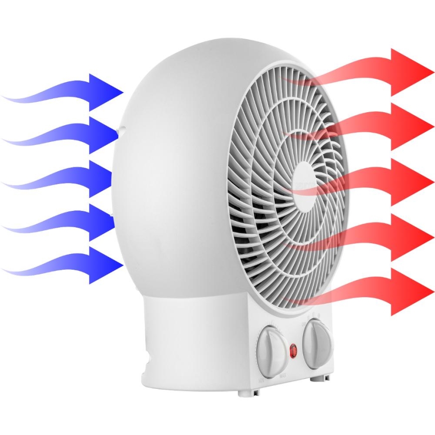 Sencor - Ventilátor s vykurovacím telesom 1200/2000 W/230 V biela