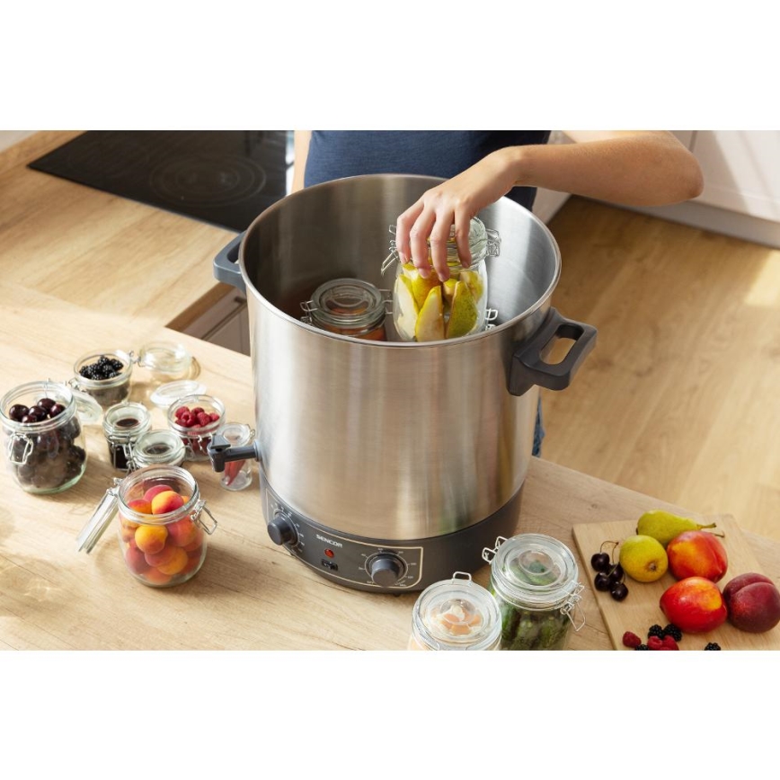 Sencor - Zavárací hrniec 27 l 1800W/230V nerez/šedá