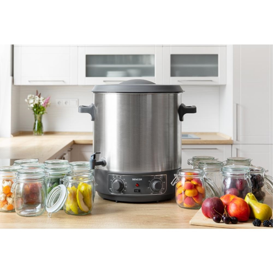Sencor - Zavárací hrniec 27 l 1800W/230V nerez/šedá
