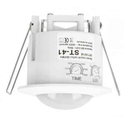 Senzor pohybu a súmraku ST41 360 ° biela