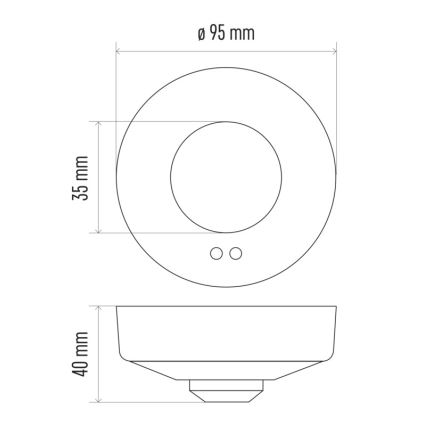 Senzor pohybu mikrovlnný MW B 360° 1200W/230V biela