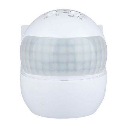 Senzor pohybu PIR 180° 800W/230V IP44 biela