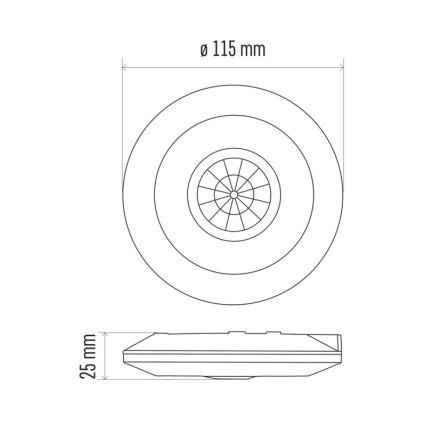 Senzor pohybu PIR B 360° 2000W/230V biely