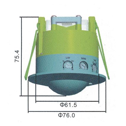 Senzor pohybu podhľadový mikrovlnný MW B 360° 1200W/230V biela