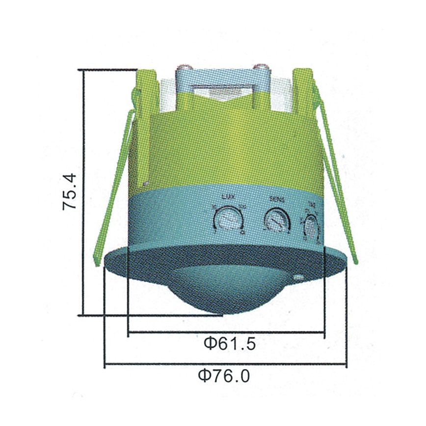Senzor pohybu podhľadový mikrovlnný MW B 360° 1200W/230V biela