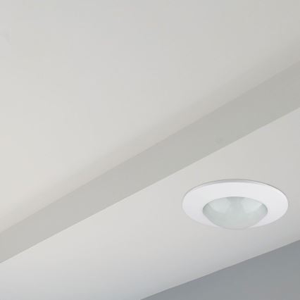 Senzor pohybu podhľadový PIR 360° 300W/230V biela