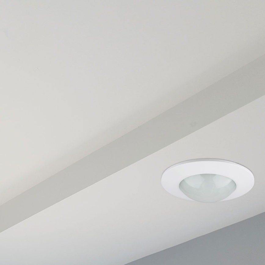 Senzor pohybu podhľadový PIR 360° 300W/230V biela