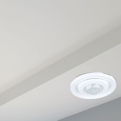 Senzor pohybu podhľadový PIR 360° 400W/230V biela