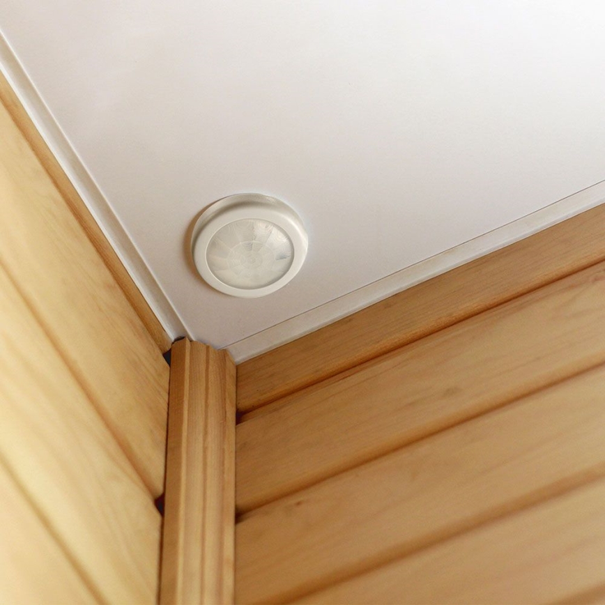 Senzor pohybu podhľadový PIR 360° 400W/230V biela
