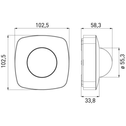Senzor prítomnosti PRES SENSOR 2000W biely