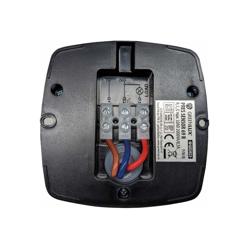 Senzor prítomnosti PRES SENSOR 2000W čierny