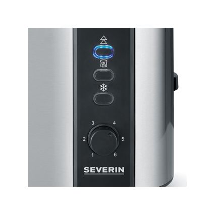 Severin AT 2589 - Hriankovač s dvoma otvormi 800W/230V nerez/čierna