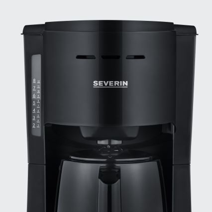 Severin KA 9306 - Kávovar s termokonvicou 1 l 1000W/230V čierny