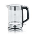 Severin WK 3420 - Rýchlovarná kanvica 1,7 l 2200W/230V nerez/sklo