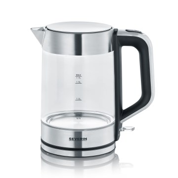 Severin WK 3420 - Rýchlovarná kanvica 1,7 l 2200W/230V nerez/sklo