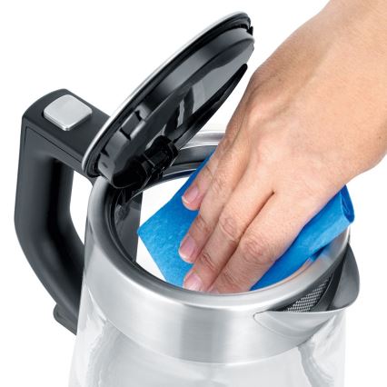 Severin WK 3468 - Rýchlovarná kanvica 1 l 2200W/230V nerezová oceľ/sklo