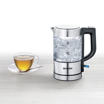 Severin WK 3472 - Rýchlovarná kanvica 0,5 l 1100W/230V nerez/sklo