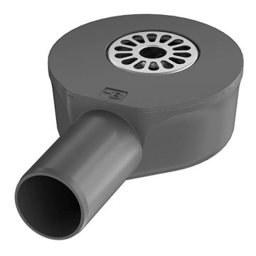 Sifón pre odtokový žľab 13,1x5,7 cm sivý