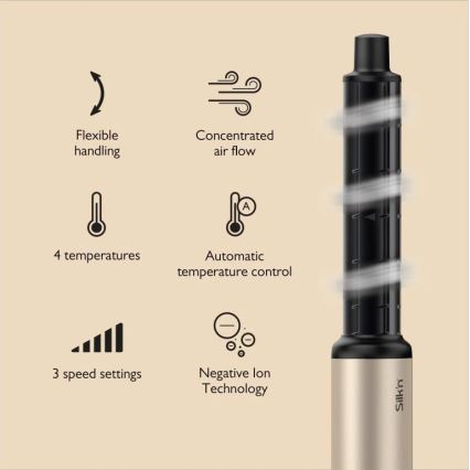 Silk’n - Sušič vlasov SILKYAIR FLEX 230V čierna/zlatá