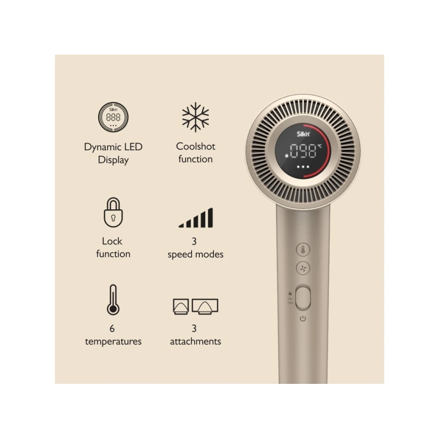 Silk’n - Sušič vlasov SILKYAIR PRO 1600W/230V zlatý