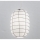 SIRU - Luster na lanku LANTERNA 1xE27/60W/230V pr. 32 cm čierna/biela benátske sklo