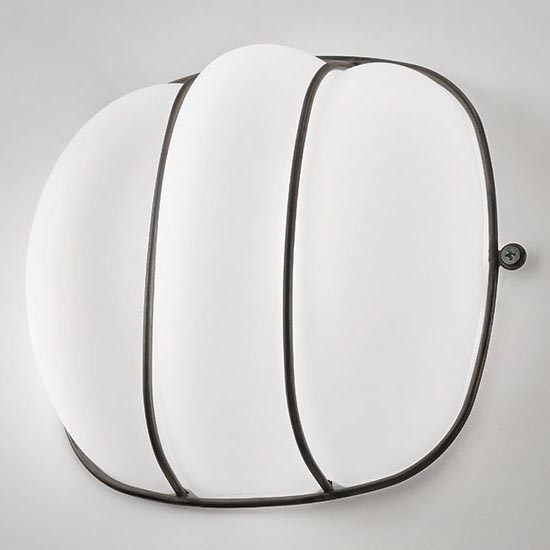 SIRU - Nástenné svietidlo CAGE 1xGX53/10W/230V 20 cm čierna/biela benátske sklo