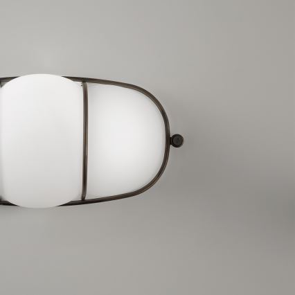 SIRU - Nástenné svietidlo CAGE 1xGX53/10W/230V 22 cm čierna/biela benátske sklo