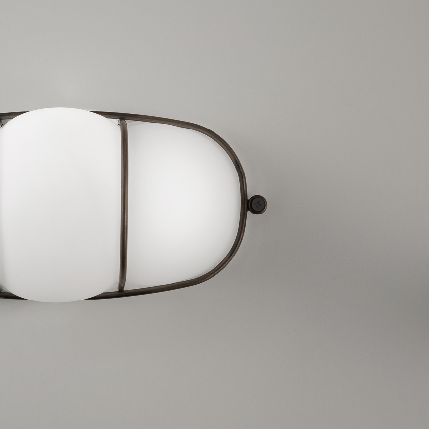 SIRU - Nástenné svietidlo CAGE 1xGX53/10W/230V 22 cm čierna/biela benátske sklo