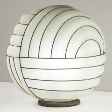 SIRU - Stolná lampa CARTESIO 1xE27/60W/230V hnedá/biela benátske sklo