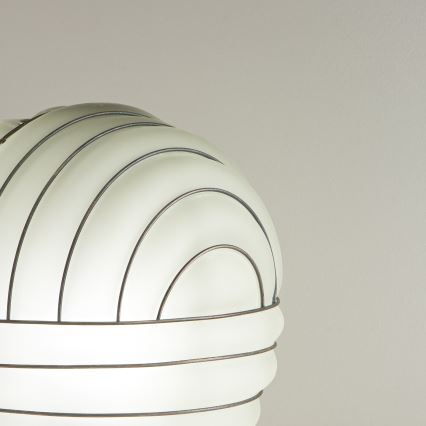 SIRU - Stolná lampa CARTESIO 1xE27/60W/230V hnedá/biela benátske sklo