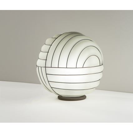 SIRU - Stolná lampa CARTESIO 1xE27/60W/230V hnedá/biela benátske sklo