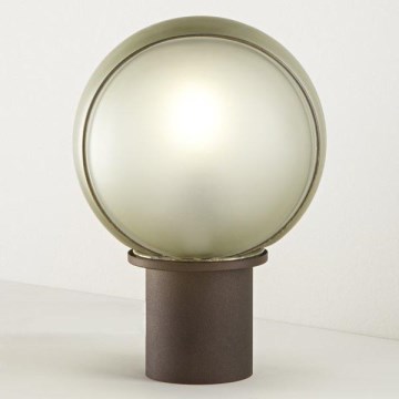 SIRU - Stolná lampa FLORET 1xE14/40W/230V hnedá/šedá benátske sklo