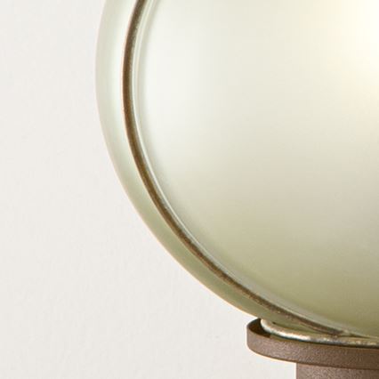 SIRU - Stolná lampa FLORET 1xE14/40W/230V hnedá/šedá benátske sklo