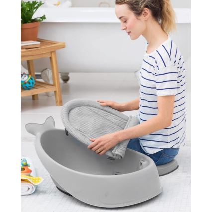 Skip Hop - Detská vanička s ergonomickou podložkou MOBY 3 sivá