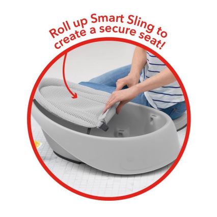 Skip Hop - Detská vanička s ergonomickou podložkou MOBY 3 sivá