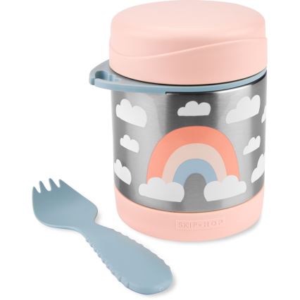 Skip Hop - Termoska na jedlo s lyžičkou a vidličkou SPARK STYLE 325 ml dúha