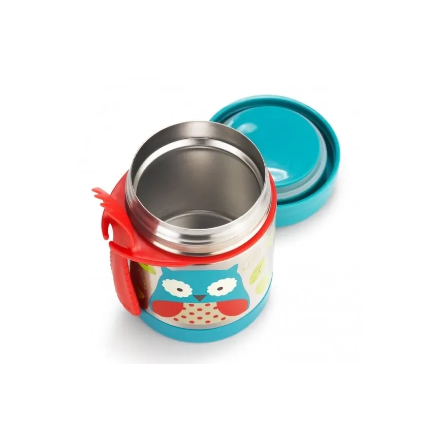 Skip Hop - Termoska na jedlo s lyžičkou/vidličkou ZOO 325 ml sova