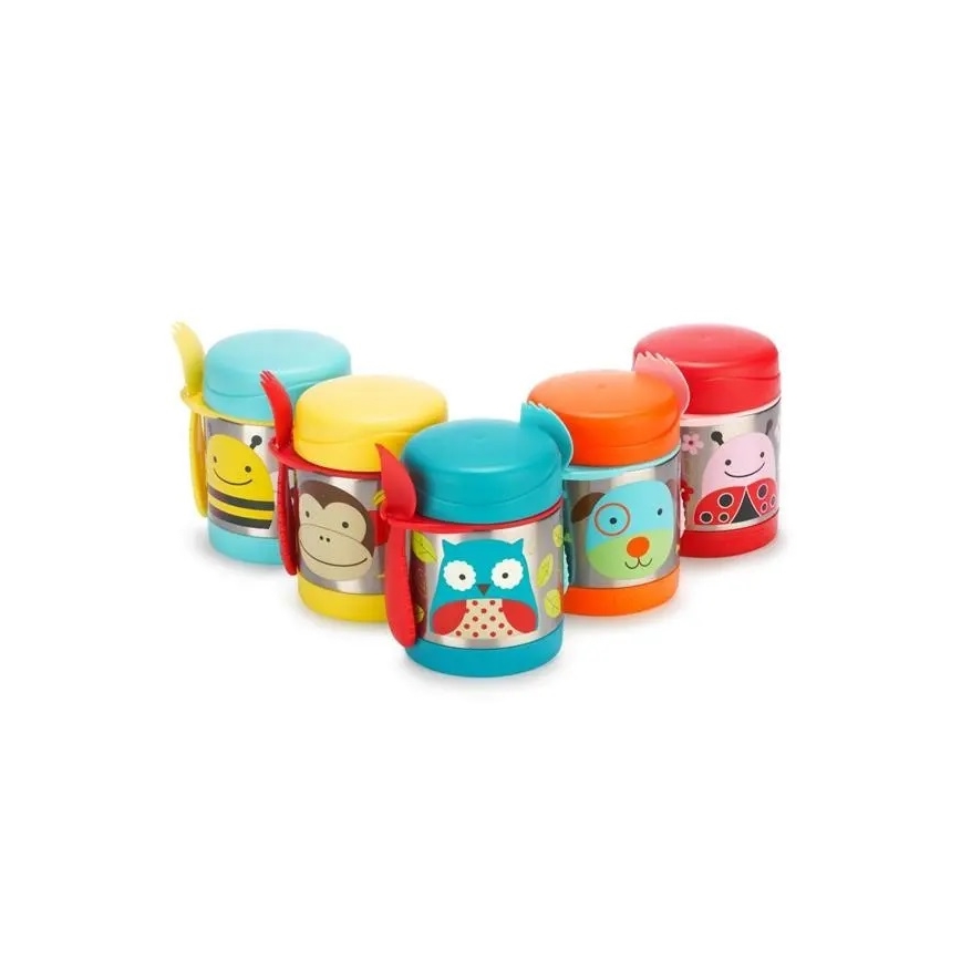 Skip Hop - Termoska na jedlo s lyžičkou/vidličkou ZOO 325 ml sova
