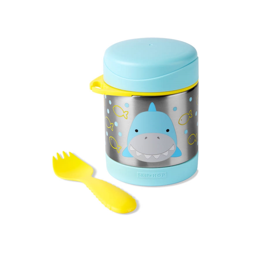 Skip Hop - Termoska na jedlo s lyžičkou/vidličkou ZOO 325 ml žralok